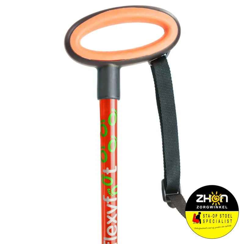 Wandelstok met ovalen handvat