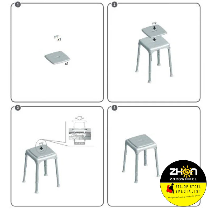 Douchekruk – vierkant  