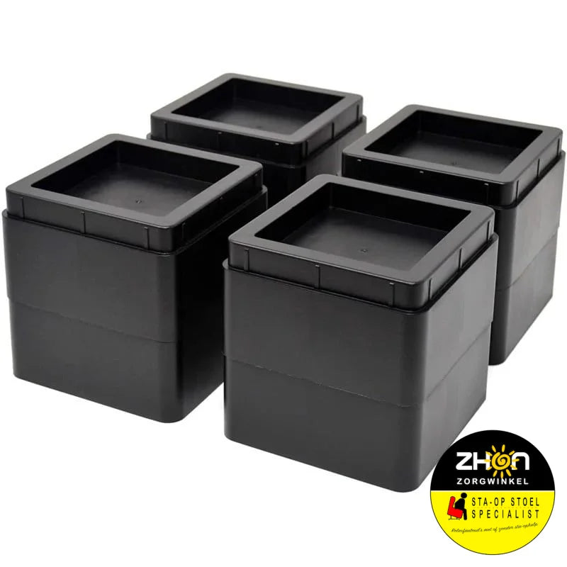 MultiMotion bedverhogers 5 cm Heavy Duty - Zwart