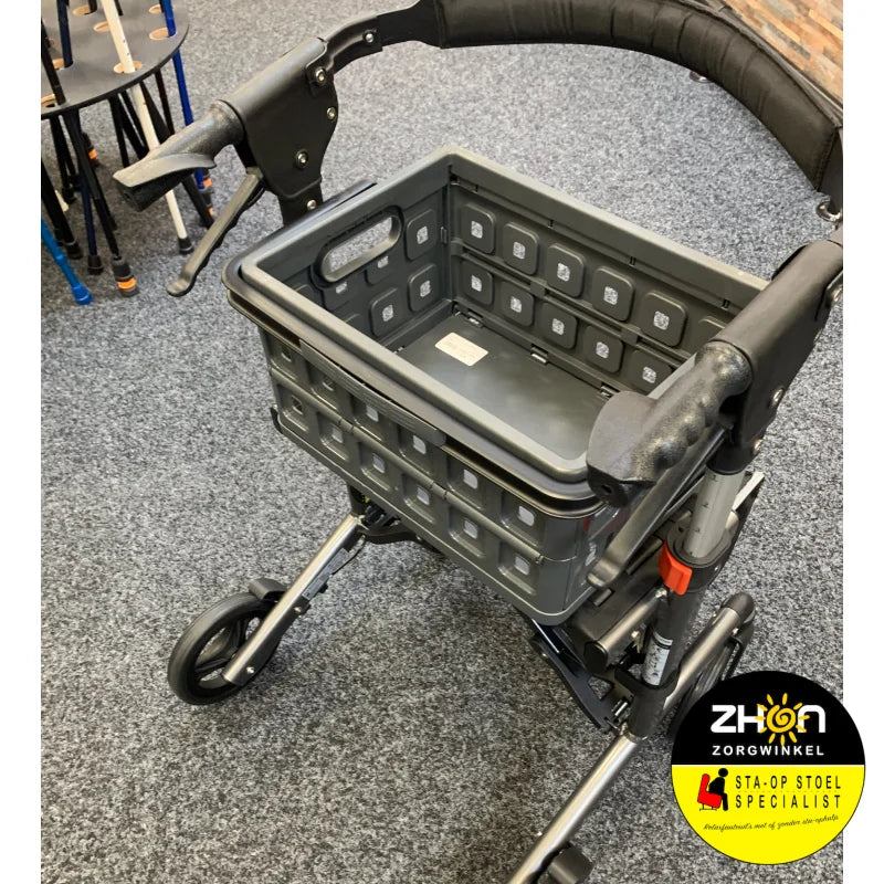 ZHON - Rollator-krat - Vouwkrat voor op zitje van de rollator - Universeel - Antraciet