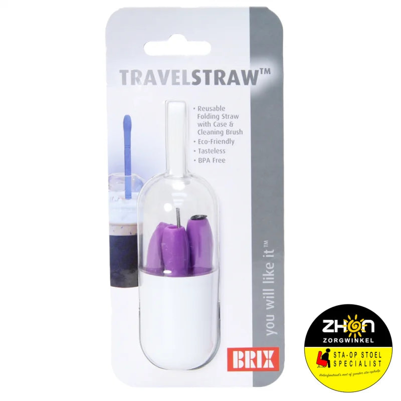 TravelStraw opvouwbaar siliconen rietje             