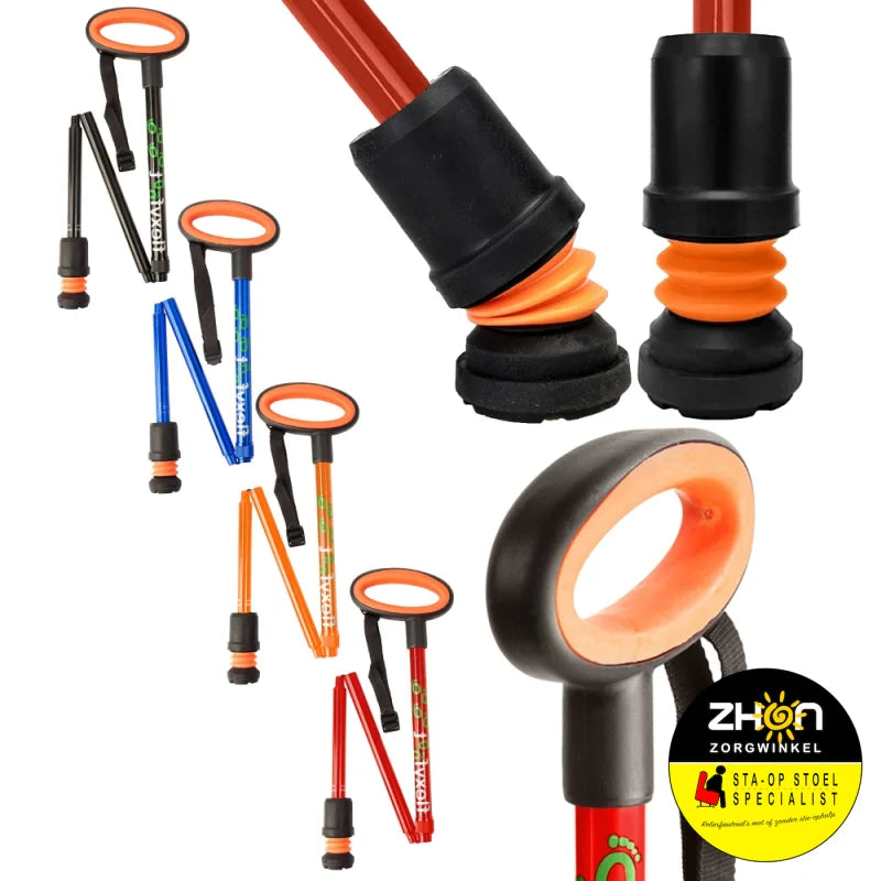 Wandelstok met ovalen handvat