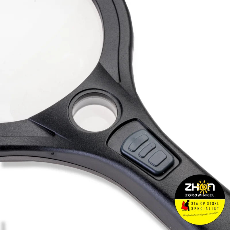 Vergrootglas rond met ledverlichting