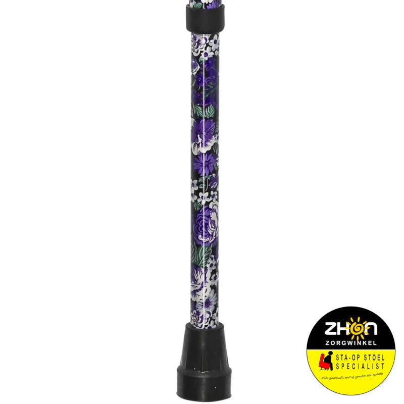 MultiMotion elleboogkrukken met print - Bloemen paars