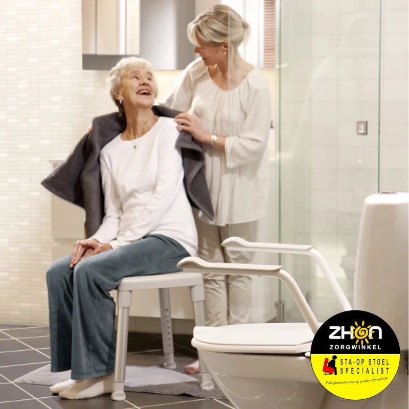 Support toiletbril met armsteunen