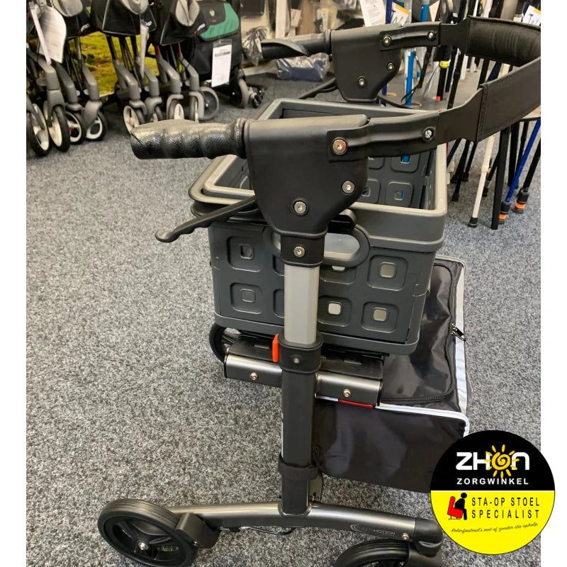 ZHON - Rollator-krat - Vouwkrat voor op zitje van de rollator - Universeel - Antraciet
