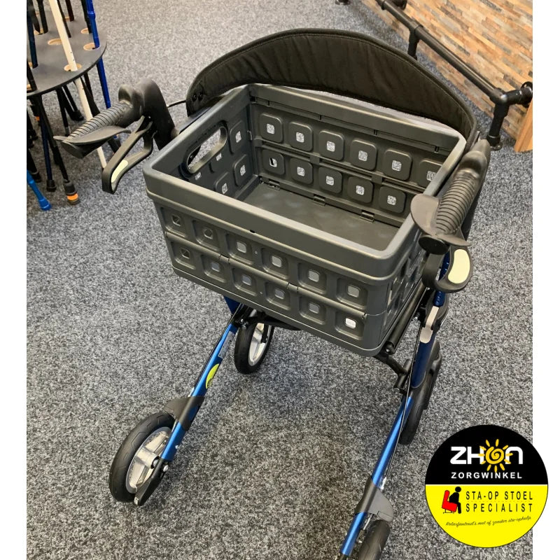 ZHON - Rollator-krat - Vouwkrat voor op zitje van de rollator - Universeel - Antraciet