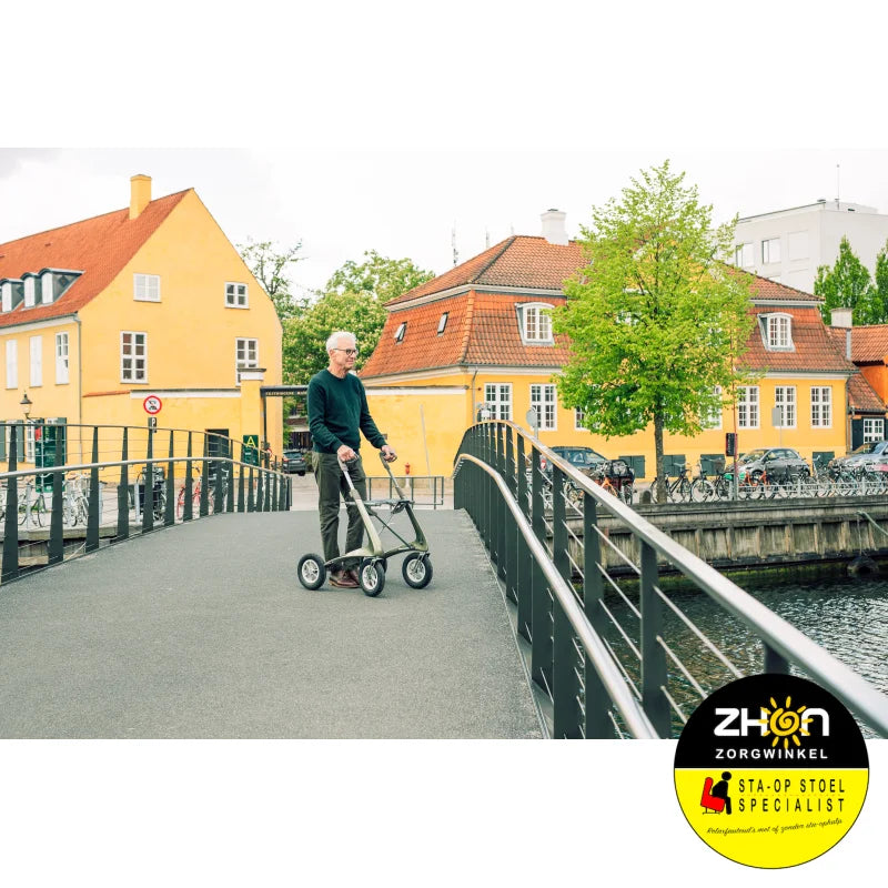 ByAcre - Carbon Overland - Lichte rollator met luchtbanden - 6,7 kg ! - Carbon