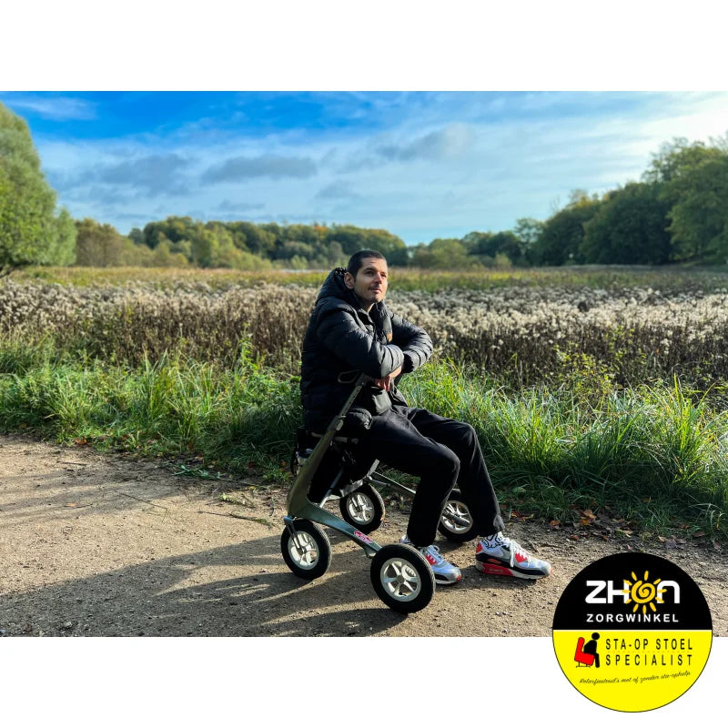 ByAcre - Carbon Overland - Lichte rollator met luchtbanden - 6,7 kg ! - Carbon