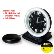 WNS Vintage Analoge Wekker extra luid, met licht en trilalarm