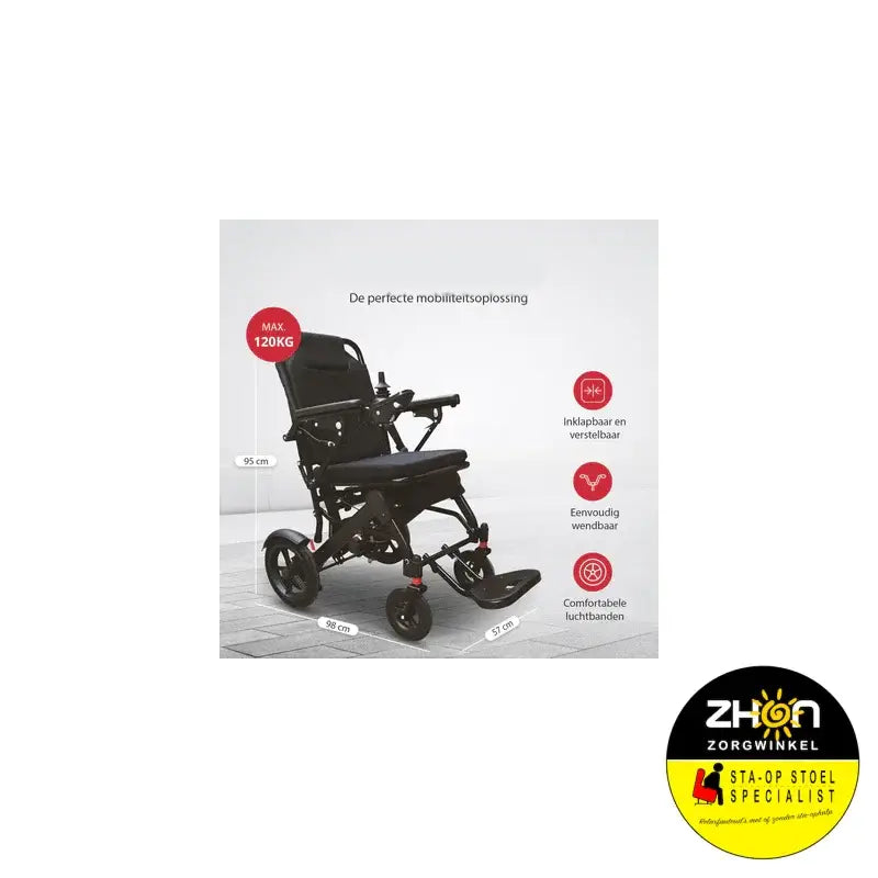 Travel Light Elektrische Rolstoel - (Instapmodel van maar 24 Kg) - Lithium