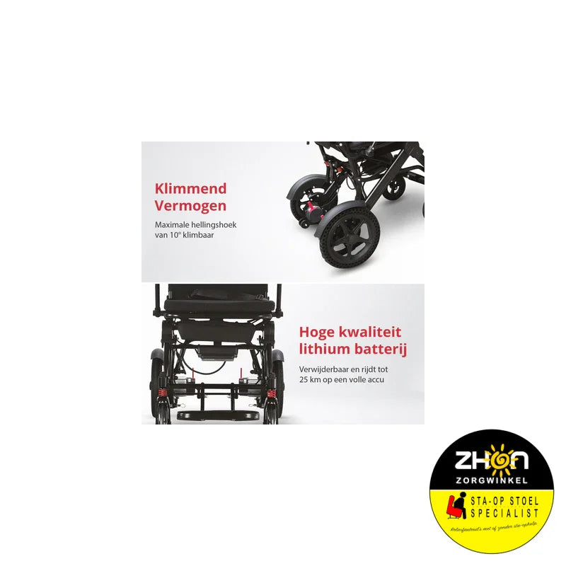 Travel Light Elektrische Rolstoel - (Instapmodel van maar 24 Kg) - Lithium