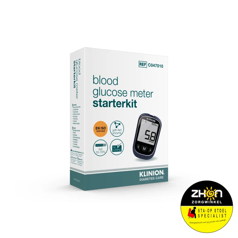 KLINION Diabetes Care bloedglucosemeter startpakket met teststrips