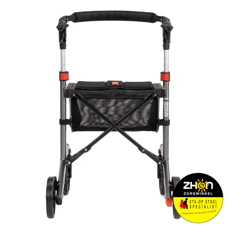 Trollimaster RA60 Rollator - Donkergrijs met Softwielen