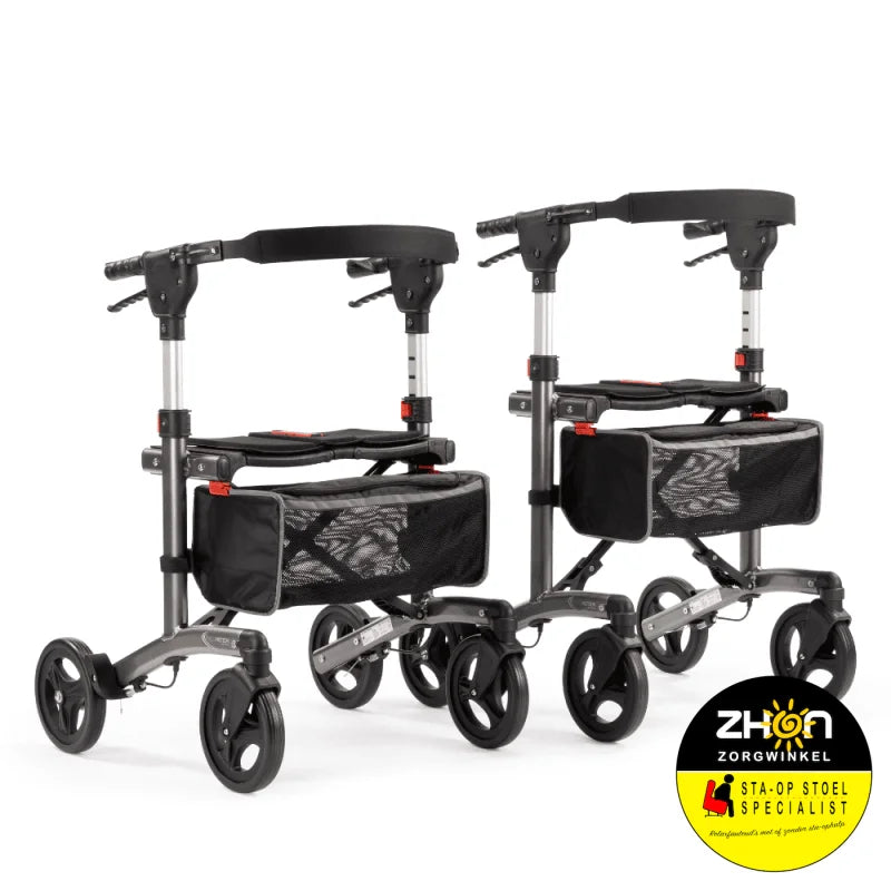 Trollimaster RA60 Rollator - Donkergrijs met Softwielen