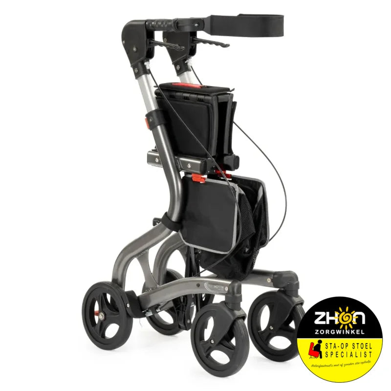 Trollimaster RG70 Soft Rollator - Donkergrijs met Softwielen