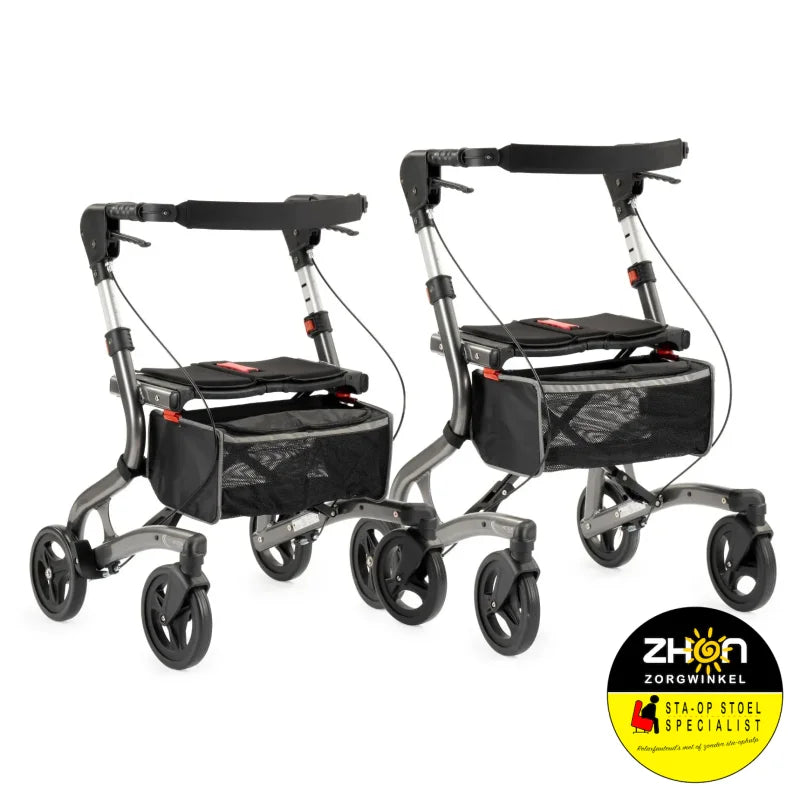 Trollimaster RG70 Soft Rollator - Donkergrijs met Softwielen