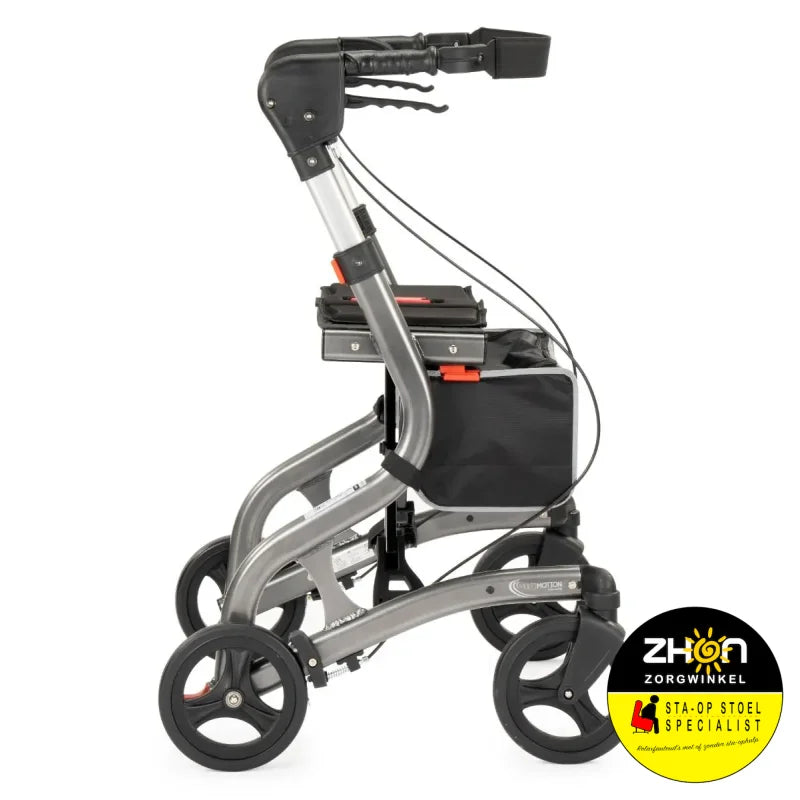 Trollimaster RG70 Soft Rollator - Donkergrijs met Softwielen