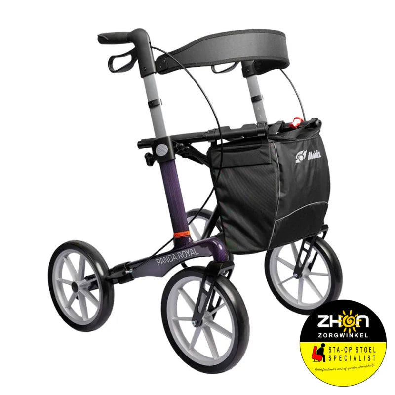 Mobilex - Panda - Carbon rollator met grote softwielen